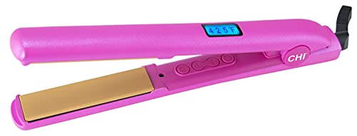 CHI Original Digital Ceramic Hairstyling Iron, Hair Straightener Delivers Shiny, Smooth Results, Even Heat for Less Damage, 1" Iron, Piano Black