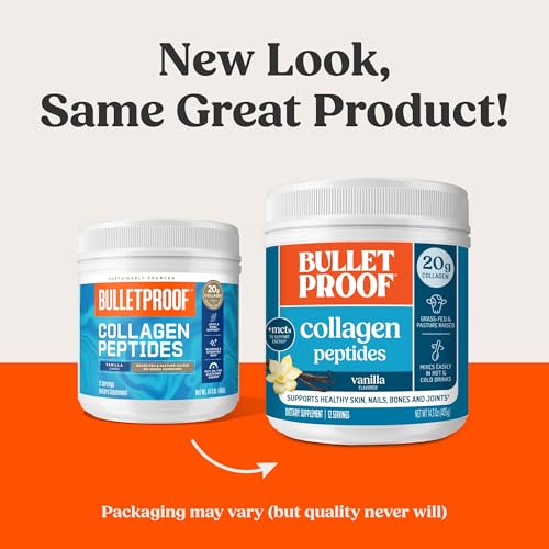 Bulletproof Chocolate Collagen Protein Powder with MCT Oil, 19g Protein, 42.3 Oz, Value Size, Collagen Peptides and Amino Acids for Healthy Skin, Bones and Joints