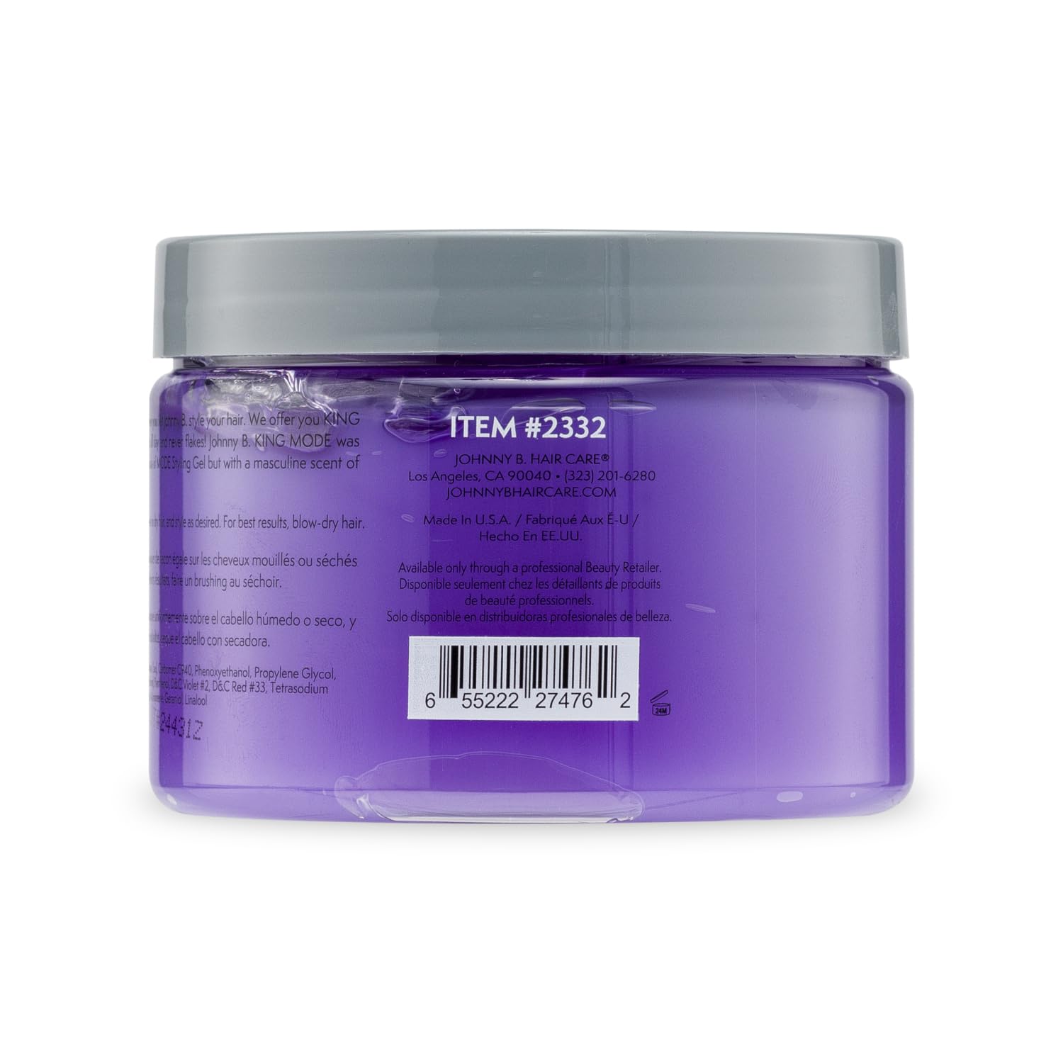 JOHNNY B. King Mode Professional Hair Styling Gel