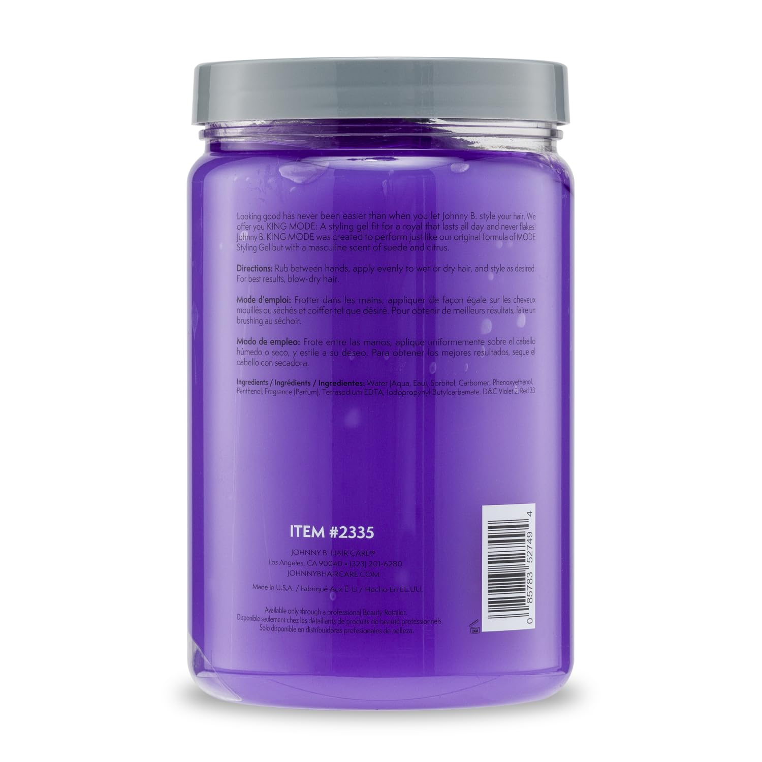 JOHNNY B. King Mode Professional Hair Styling Gel