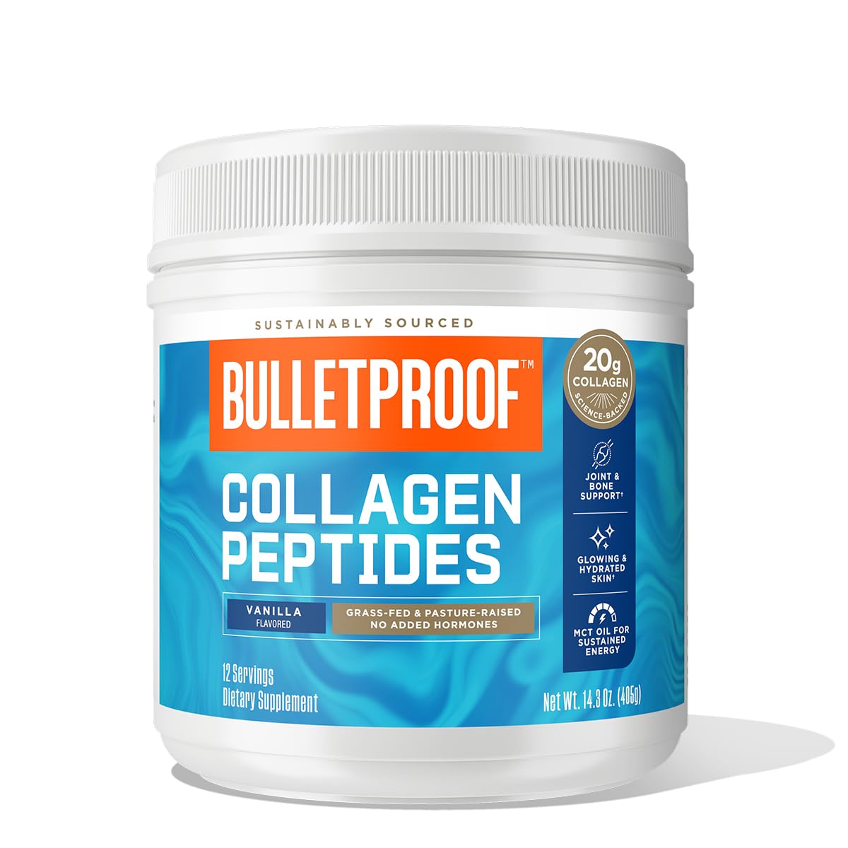 Bulletproof Chocolate Collagen Protein Powder with MCT Oil, 19g Protein, 42.3 Oz, Value Size, Collagen Peptides and Amino Acids for Healthy Skin, Bones and Joints