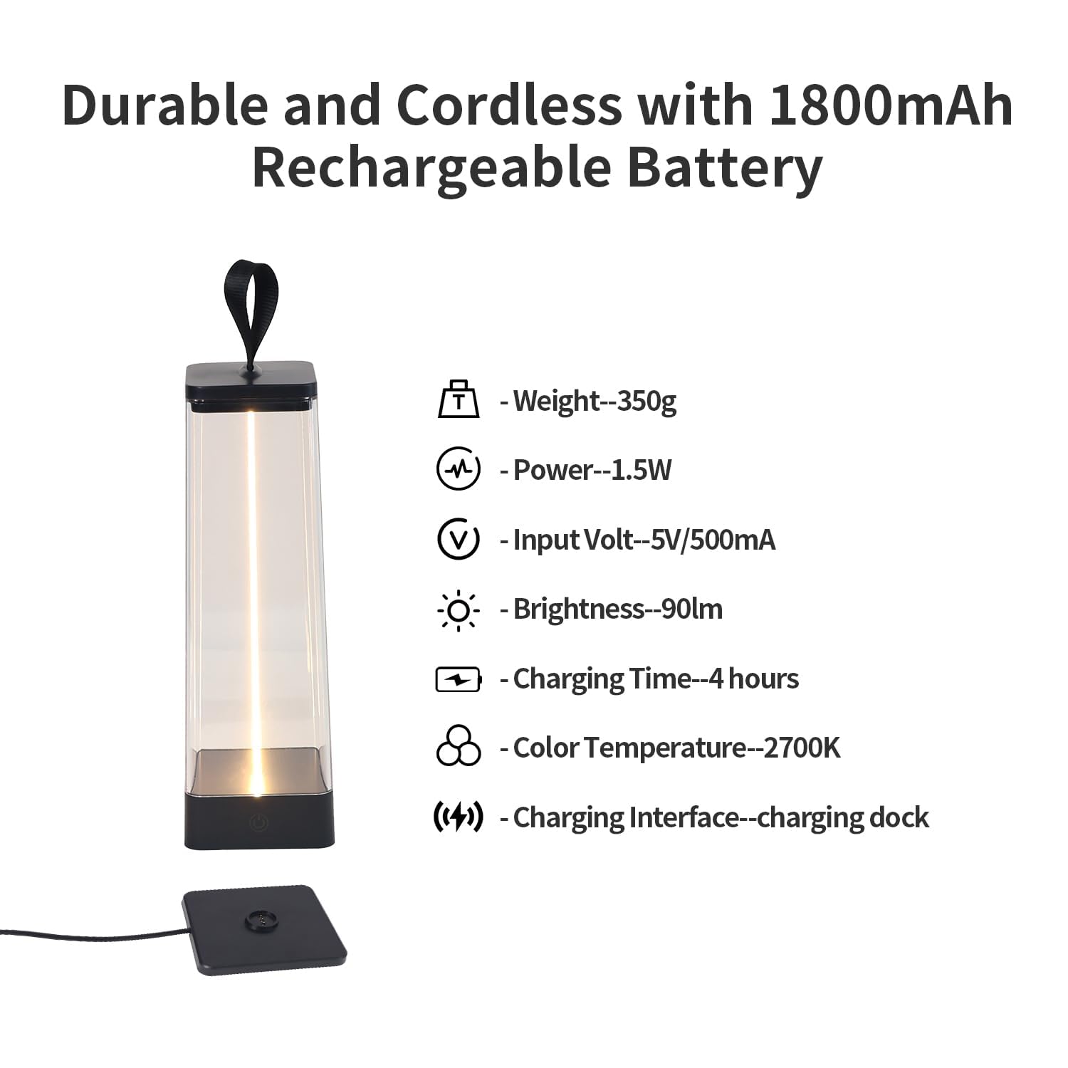 LED Table Lamp, Cordless Touch Lamp with 5 Lighting Mode, Rechargeable Battery LED Desk Lamp, Sleek Design & RGB Mode, Night Light for Living Room, Bedroom, Home Gifts, Outdoor bar