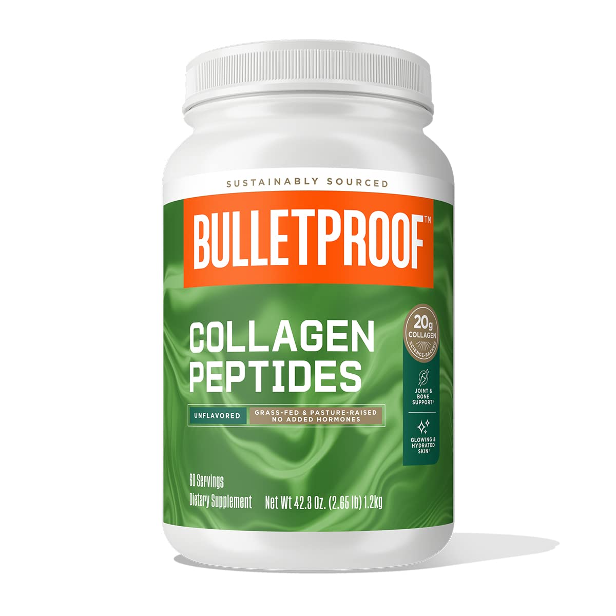 Bulletproof Chocolate Collagen Protein Powder with MCT Oil, 19g Protein, 42.3 Oz, Value Size, Collagen Peptides and Amino Acids for Healthy Skin, Bones and Joints