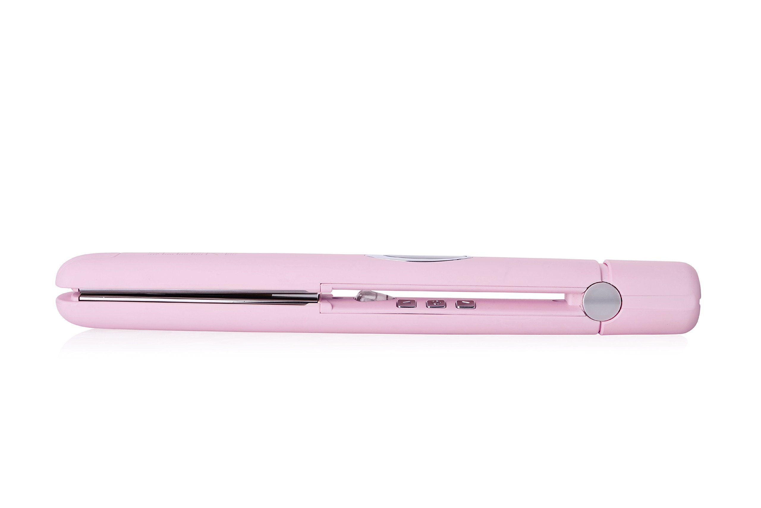 Sleek'e Professional Titanium Hair Straightener/Flat Iron for All Hair Types - 1-Inch Floating Plates with Negative Ion Booster for Shinier Hair (Pink)