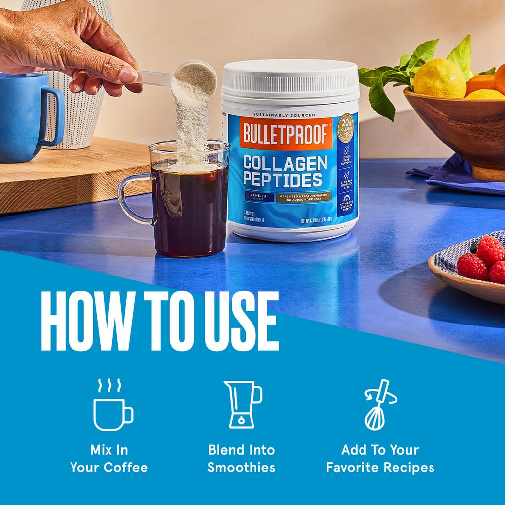 Bulletproof Chocolate Collagen Protein Powder with MCT Oil, 19g Protein, 42.3 Oz, Value Size, Collagen Peptides and Amino Acids for Healthy Skin, Bones and Joints