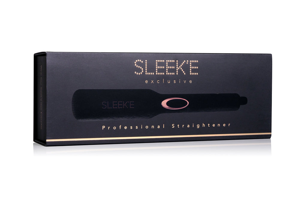 Sleek'e Professional Titanium Hair Straightener/Flat Iron for All Hair Types - 1-Inch Floating Plates with Negative Ion Booster for Shinier Hair (Pink)