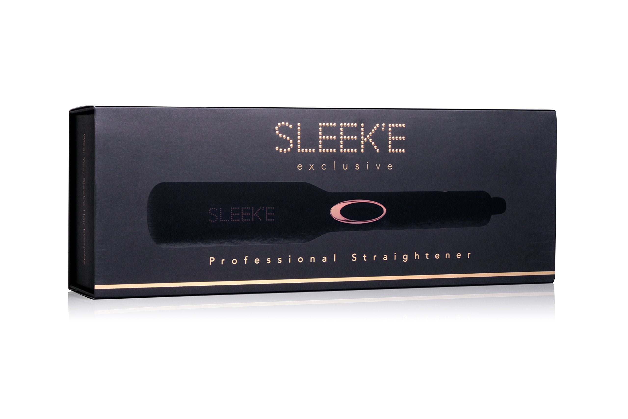 Sleek'e Professional Titanium Hair Straightener/Flat Iron for All Hair Types - 1-Inch Floating Plates with Negative Ion Booster for Shinier Hair (Pink)