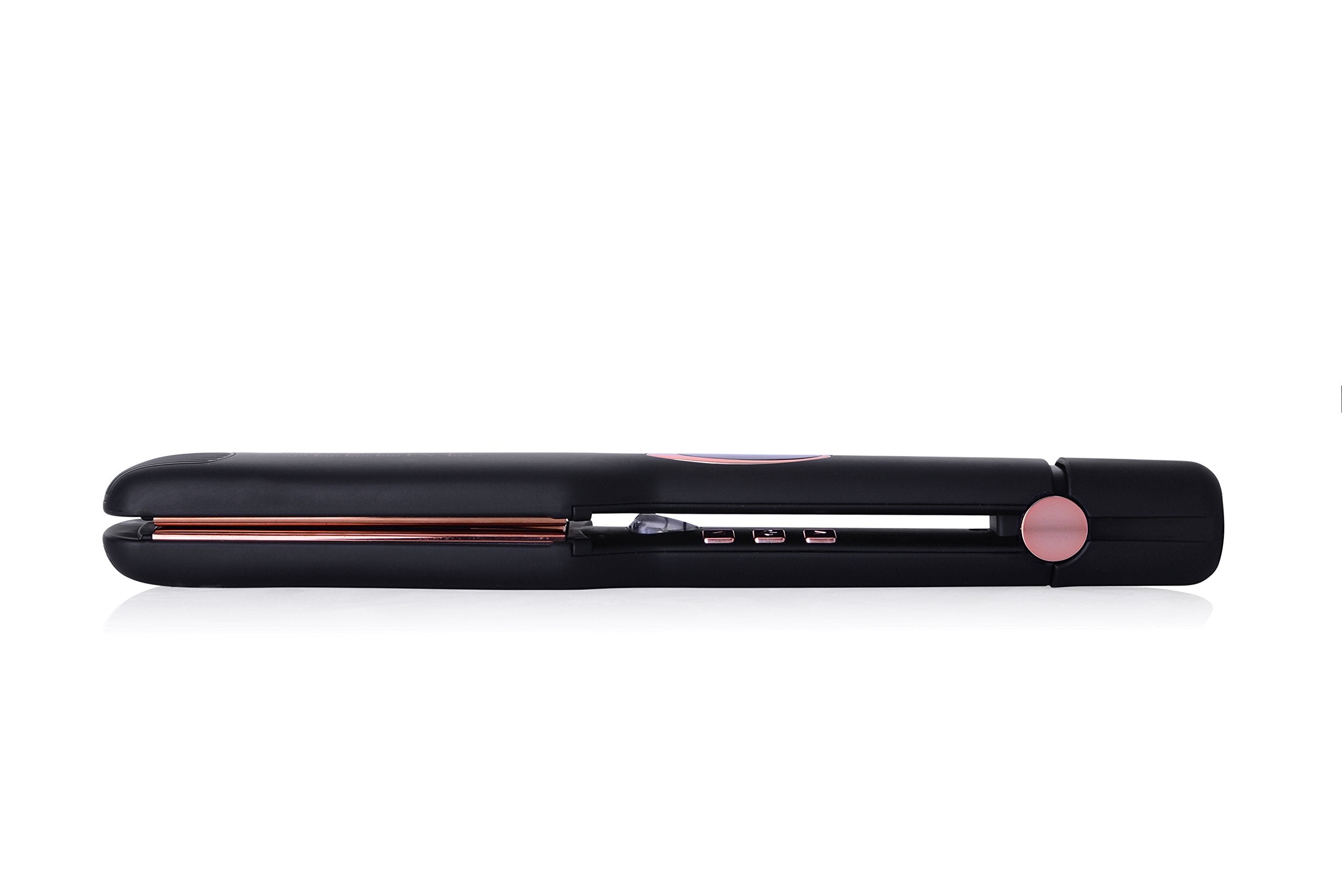 Sleek'e Professional Titanium Hair Straightener/Flat Iron for All Hair Types - 1-Inch Floating Plates with Negative Ion Booster for Shinier Hair (Pink)