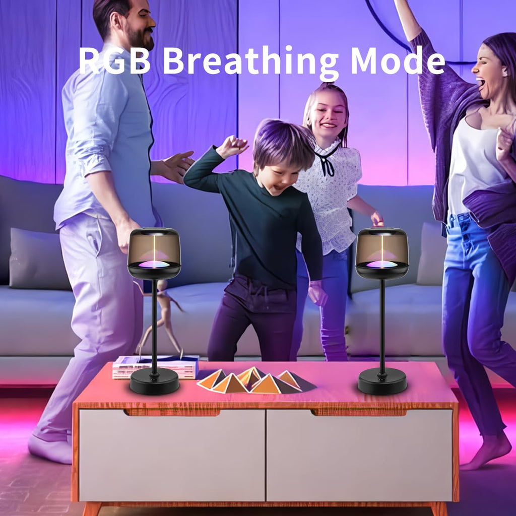 LED Table Lamp, Cordless Touch Lamp with 5 Lighting Mode, Rechargeable Battery LED Desk Lamp, Sleek Design & RGB Mode, Night Light for Living Room, Bedroom, Home Gifts, Outdoor bar