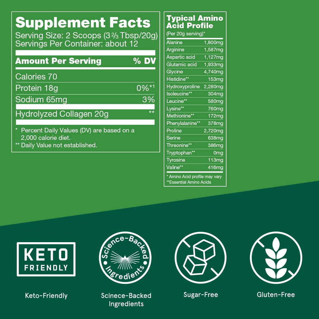 Bulletproof Chocolate Collagen Protein Powder with MCT Oil, 19g Protein, 42.3 Oz, Value Size, Collagen Peptides and Amino Acids for Healthy Skin, Bones and Joints