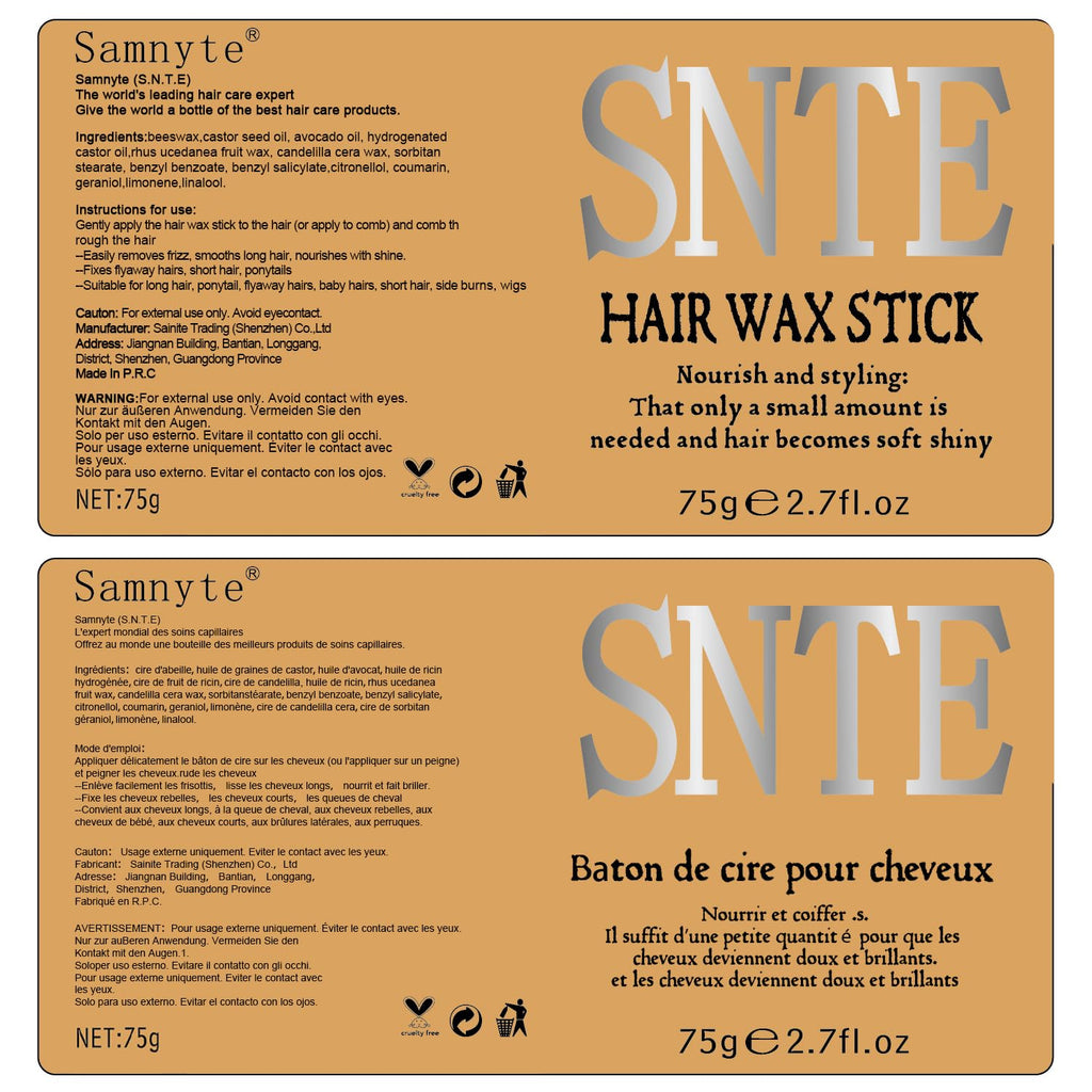 Hair Wax Stick, Wig Band Set - Smooths Flyaways, Sleek Ponytail, Baby Hairs, Edge Control - Lace Melting Band for Wig Glue Lace Glue